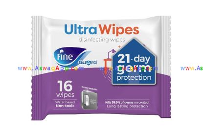 Picture of Fine Guard Ultra Wipes, Disinfecting Wipes for Surfaces - 16 Wipes