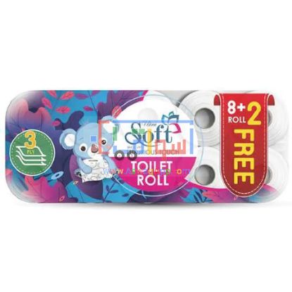 Picture of Soft Toilet Paper 3 Ply 150 Sheet 10 Rolls