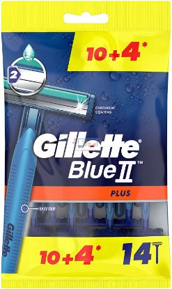 Picture of Gillette Blue II Plus Men’s Disposable Razors, 10+4 count