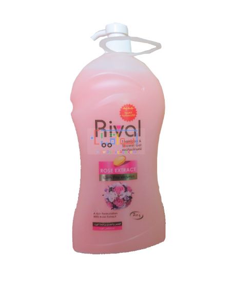 Picture of Rival 2 in 1  shampoo for hair and body  with Rose 