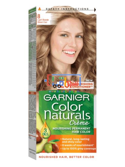 Picture of  GARNIER Color Naturals creme nouorishing Permanent Hair light blonde  Color 8