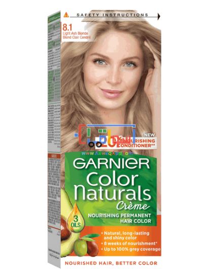 Picture of  GARNIER Color Naturals creme nouorishing Permanent Hair  Light ash Blonde  Color 8.1