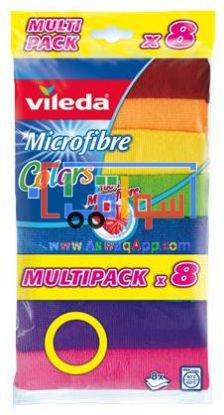 Picture of Vileda Multi-purpose cloth with microfibre colors 8 pcs
