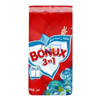 Picture of Bonux 3 in 1 washing powder for colored  active fresh of 8.00 kg
