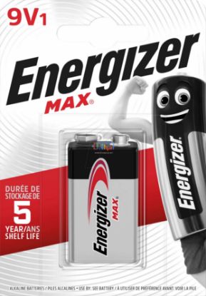 Picture of EN MAX 9V1 Energizer, alkaline-battery, block, pack of 1