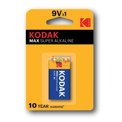 Picture of Kodak 9V MAX Alkaline Batteries (1 PCS)