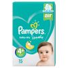 Picture of Pampers Active Baby Dry Diapers, Maxi Plus, Size 4+, 10-15 kg, 15 Diapers