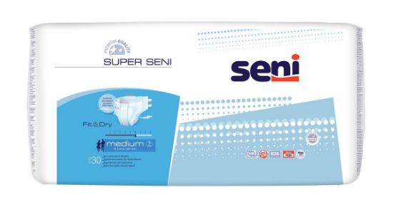 Picture of Seni Super Breathable Adult Diapers - Medium (30 Pieces)