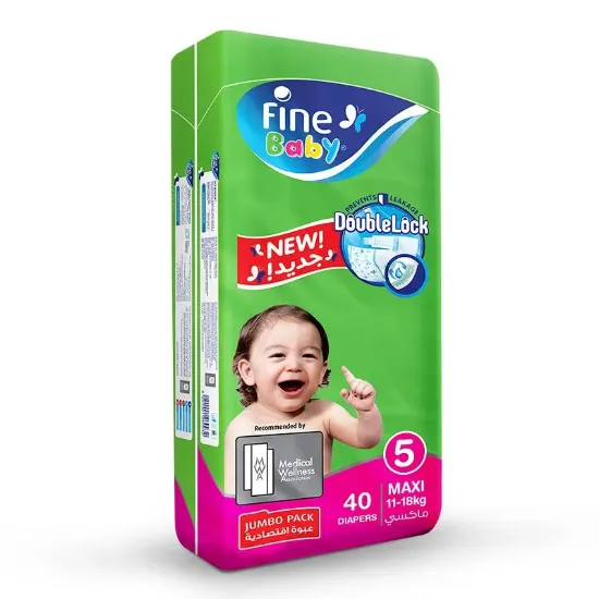 Picture of Fine Baby Diapers, Size 5, Medium 11–18kg, Jumpo Pack of 40 diapers
