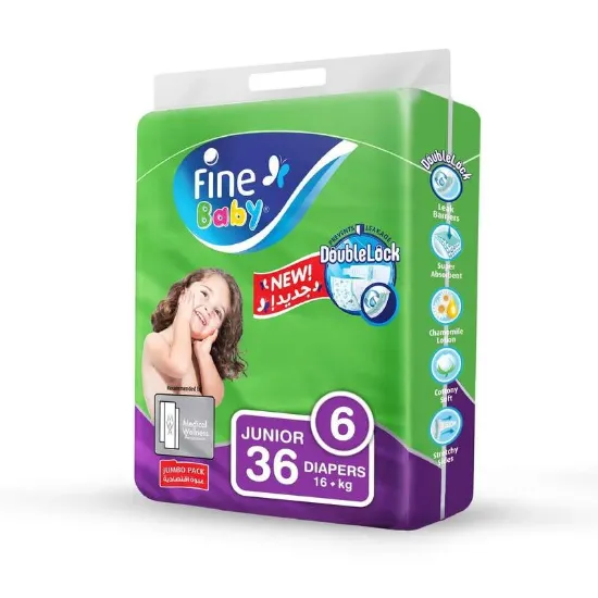 Picture of Fine Baby Diapers, Size 6, Junior 16+ kg, Jumpo Pack of 36 diapers