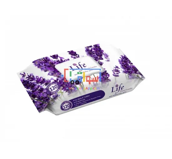 Picture of Life Wet Wipes 120 Wipes, Lavender Scent