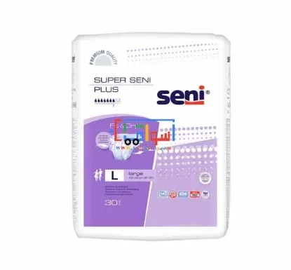 Picture of Seni Super Plus Adult Briefs for Severe Incontinence/Overnight, Large, 30 Count