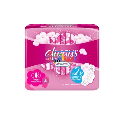 Picture of Always Cotton Soft Ultra Thin Pads 8 Large