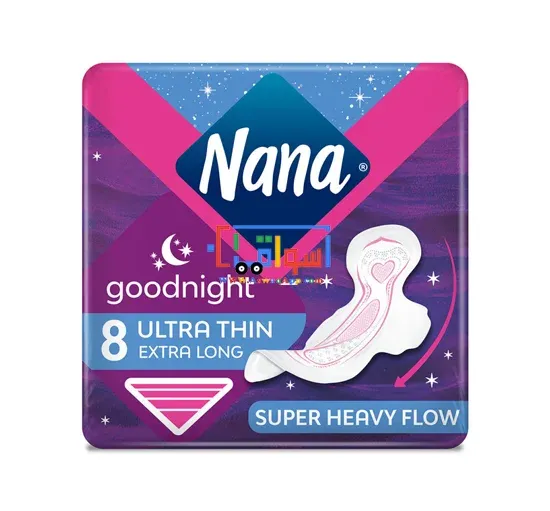 Picture of Nana – Ultra Thin, Night Time, Extra Long, Heavy Flow, 8 Pads